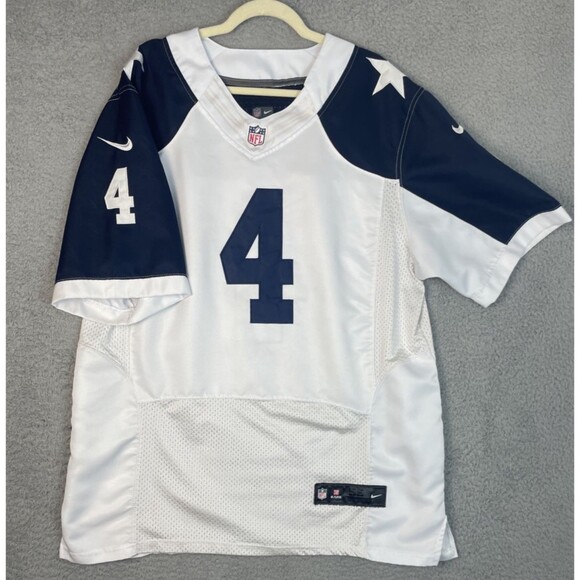 Nike Stitched Jersey Dak Prescott #4 Dallas Cowboys Mens 50 XLT White Blue NFL - Picture 5 of 8
